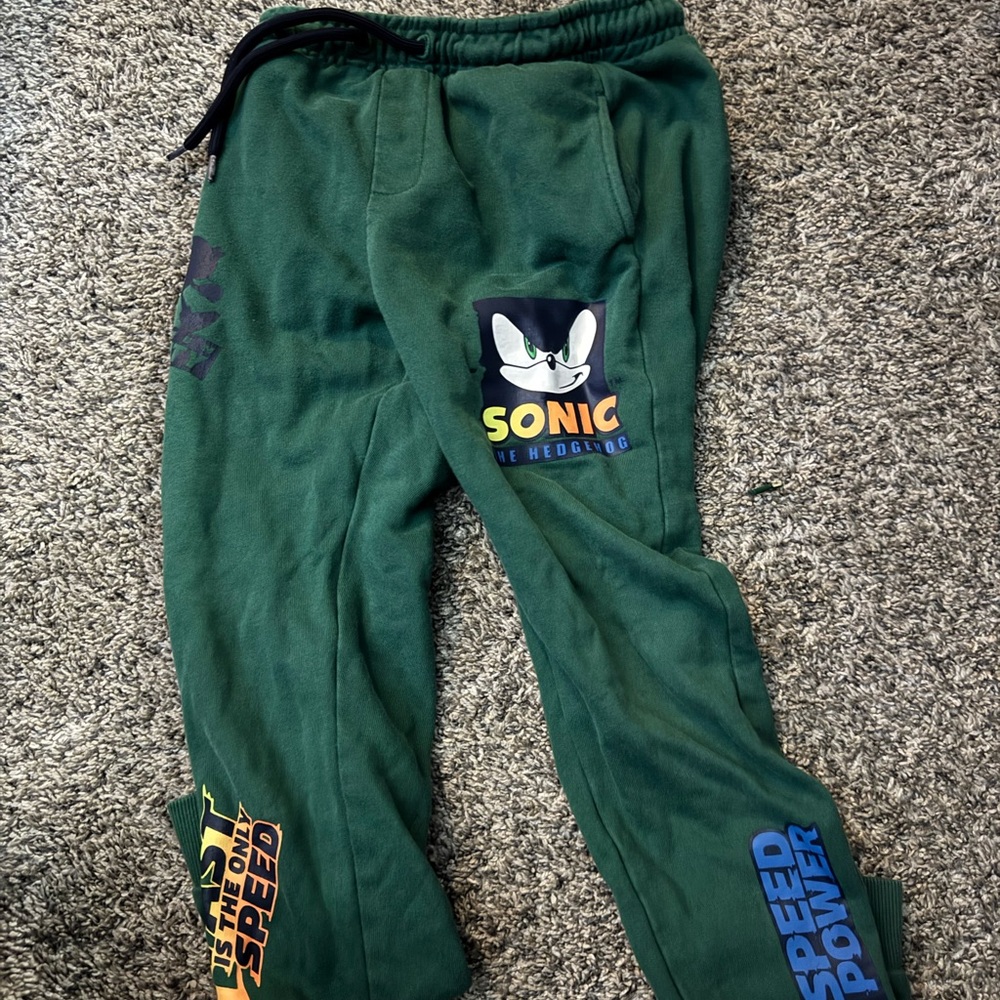 Sonic the Hedgehog Kids Green Joggers